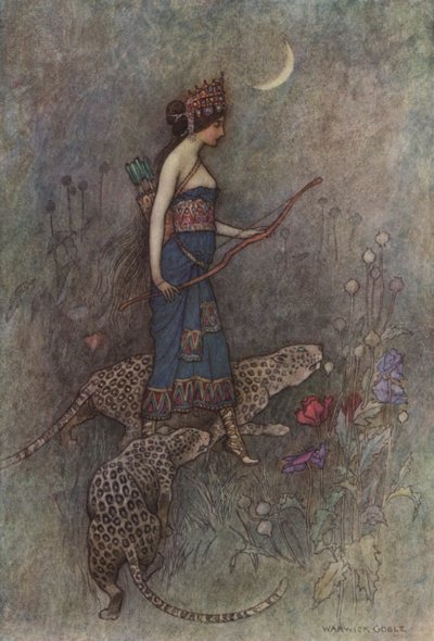 Geoffrey Chaucer, Het Verhaal van de Monnik door after Warwick Goble
