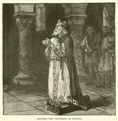 Eduard de Belijder in de kerk door after William Henry Margetson