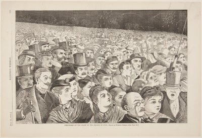 Vuurwerk op de Nacht van de Vierde Juli door after Winslow Homer