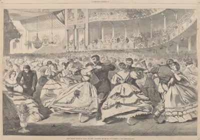 Het grote Russische bal in de Muziekacademie, 5 november 1863 door after Winslow Homer