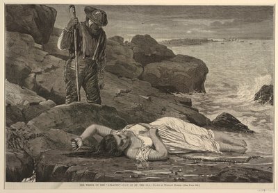Het wrak van de "Atlantic" – Aangespoeld door de zee door after Winslow Homer