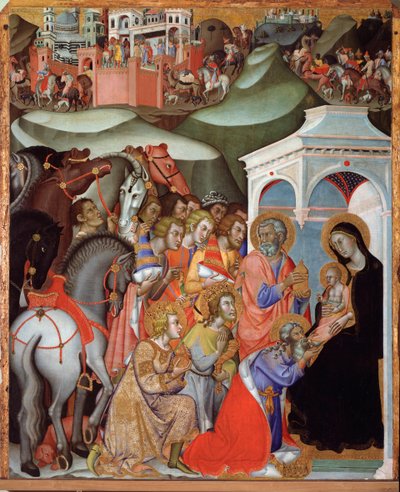Aanbidding der Wijzen door also Manfredi de Battilori Bartolo di Fredi