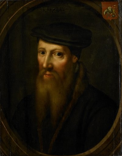 Portret van David Jorisz, glasschilder in Delft, fanatieke wederdoper, na 1544 in Basel door anonymous (copy after)