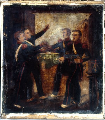 Frans: Aux quatre sergents de La Rochelle. Bord van de herbergier. 3, boulevard Beaumarchais, 4e arrondissement, Parijs door anonymous 