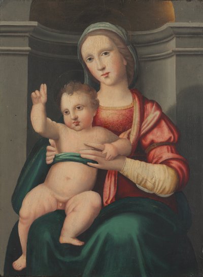 Madonna en Kind in een Niche door attributed to Antonio del Ceraiolo