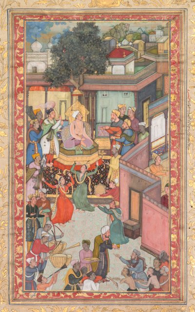 Besnijdenisceremonie voor de zonen van Akbar, schilderij 126 uit een Akbar-nama (Boek van Akbar) van Abu