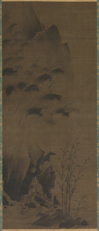 Bamboe in Regen door attributed to Genga