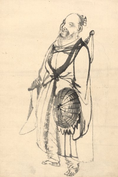 De Zwervende Kluizenaar door attributed to Kono Bairei