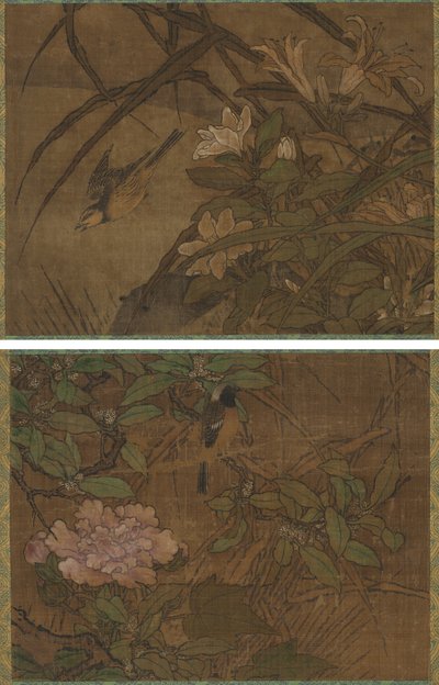 Vogels en Bloemen door attributed to Sesshū Tōyō