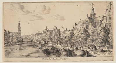 De Noorder Marckt met de Kerck, from Views of Amsterdam door called Zeeman Reinier Nooms