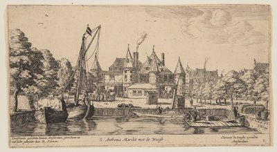 S. Anthonis Marckt met de Waegh, uit Gezicht op Amsterdam door called Zeeman Reinier Nooms