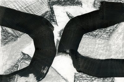 Abstracte zwarte krommen door cartissi