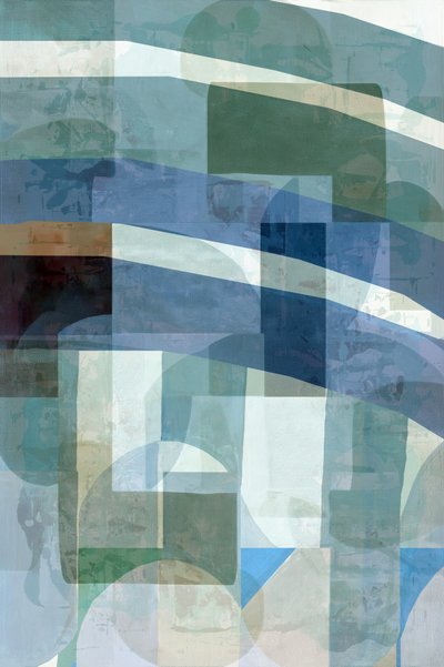 Abstracte blauwgroene lagen door cartissi
