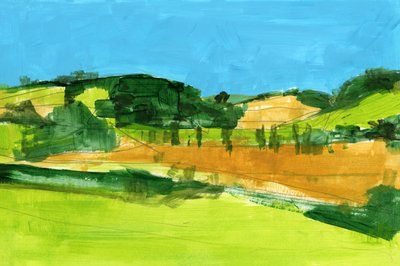 Abstracte landschapsweergave door cartissi