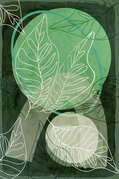 Abstracte groene bladeren door cartissi