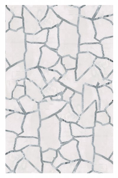 Abstract zilveren mozaïek door cartissi