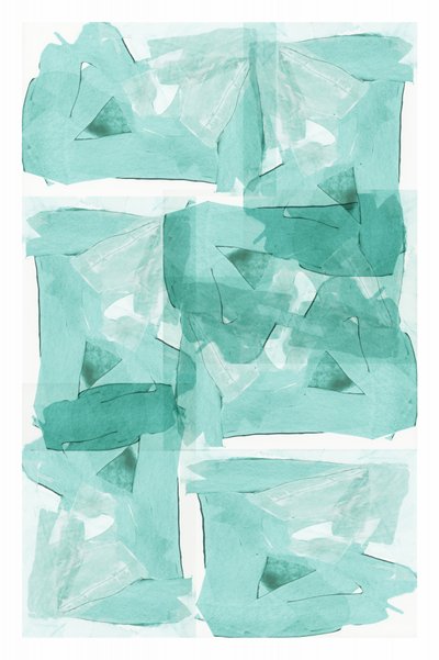 Abstracte blauwgroene vormen door cartissi