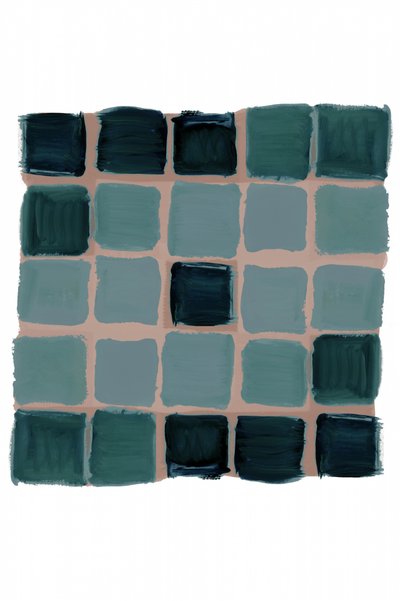 Abstract blauwgroen raster door cartissi
