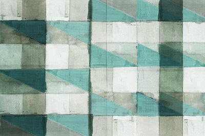 Aqua geometrisch patroon door cartissi