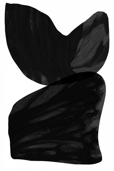 Zwarte abstracte vormen door cartissi