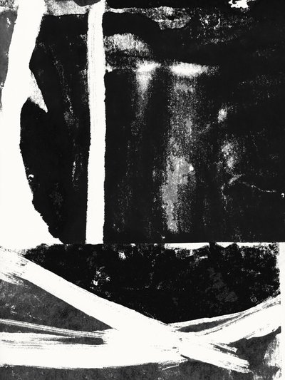 Zwart-witte abstracte penseelstreken door cartissi