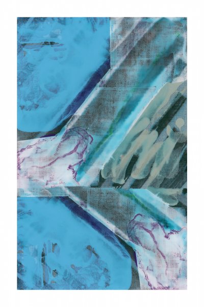 Blauw dynamisch abstract door cartissi