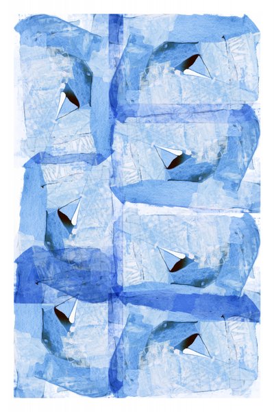 Blauwe geometrische vormen door cartissi