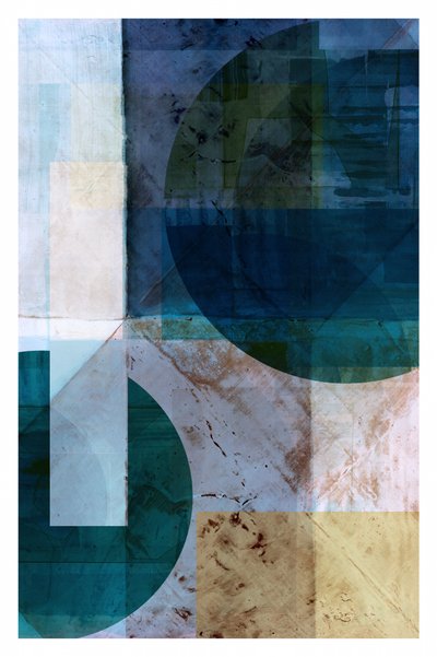 Blauwe geometrische lagen door cartissi