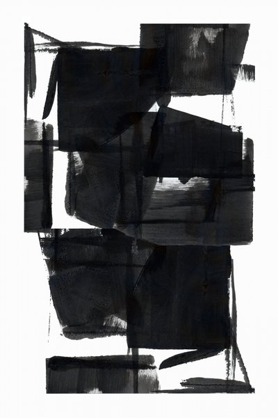 Vetgedrukt, zwart, abstract door cartissi