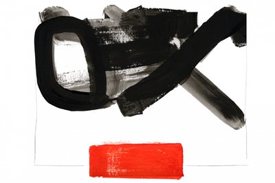 Vet, zwart, rood, abstract door cartissi