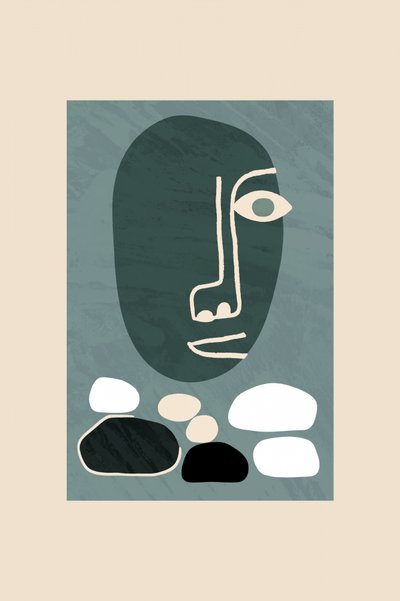 Rustig abstract portret door cartissi