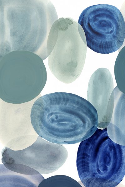 Rustige blauwgroene vormen door cartissi