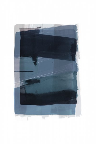 Diepblauwe abstractie door cartissi