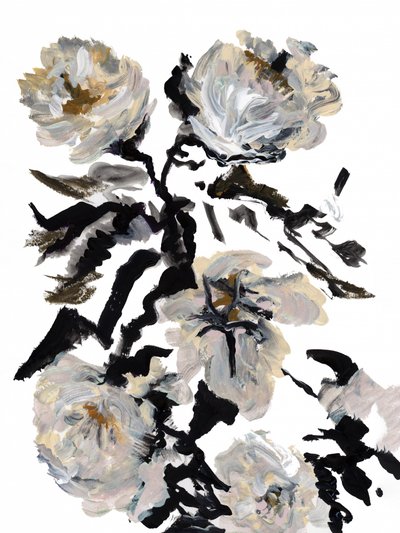 Dramatisch bloemenmotief, abstract door cartissi