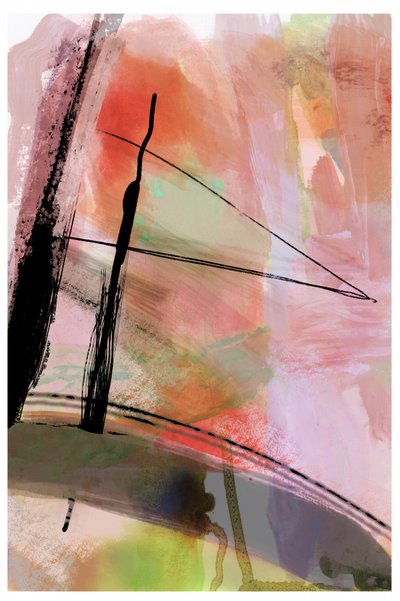 Dynamische abstracte penseelstreken door cartissi