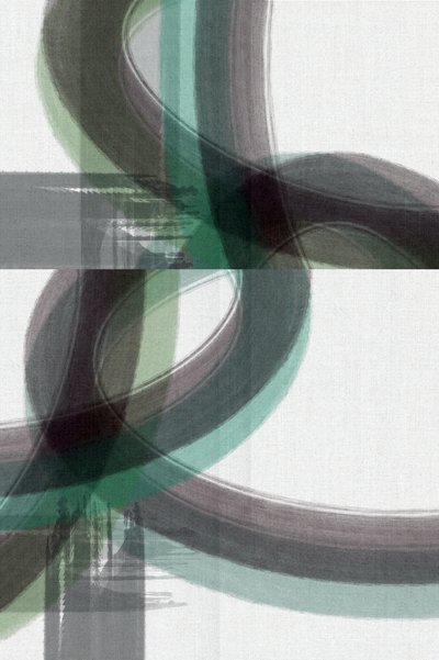 Groen Grijs Abstracte Stroming door cartissi