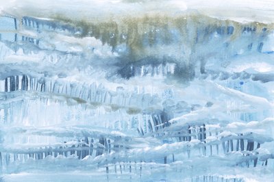 IJzig blauw landschap door cartissi