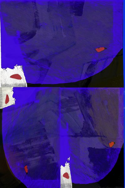 Indigo Abstracte lagen door cartissi