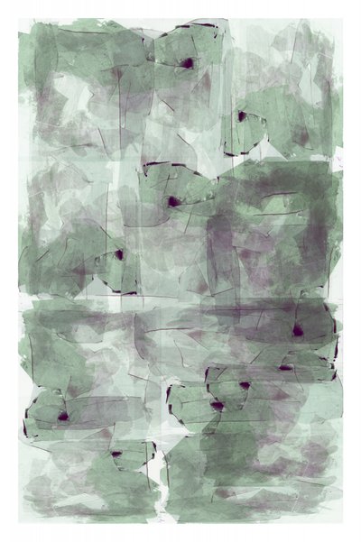 Gelaagde groene abstracte compositie door cartissi