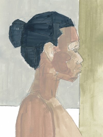 Minimalistisch vrouwelijk profiel door cartissi