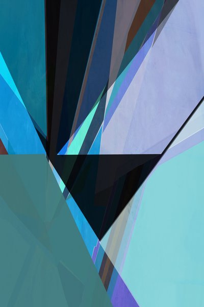 Moderne blauwgroene geometrie door cartissi