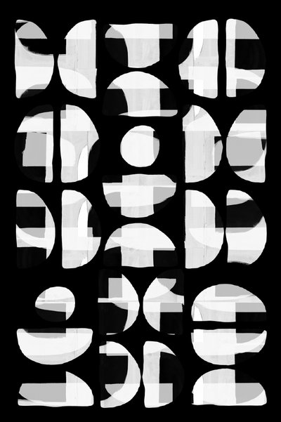 Monochroom, geometrisch, abstract door cartissi