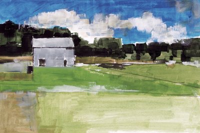 Landelijk landschap met schuur door cartissi