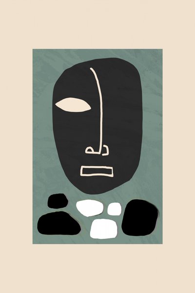 Rustig abstract gezicht door cartissi