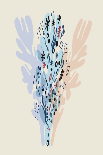 Zacht, abstract en botanisch door cartissi