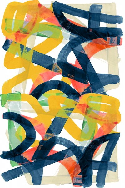 Levendige abstracte penseelstreken door cartissi