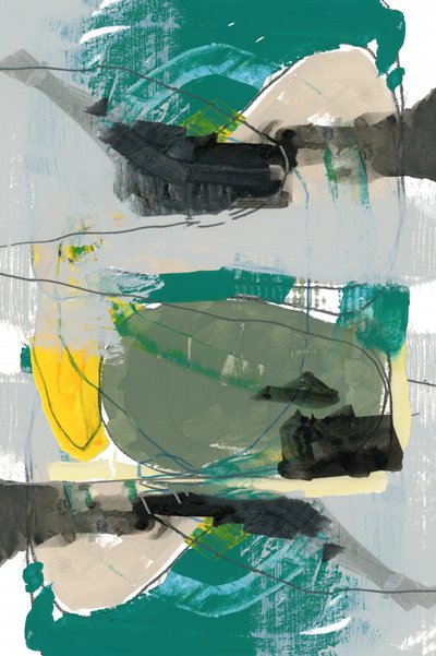 Levendige abstracte penseelstreken door cartissi