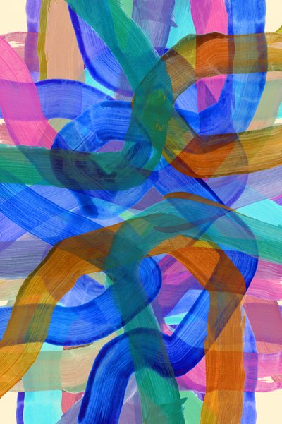 Levendige abstracte krullen door cartissi