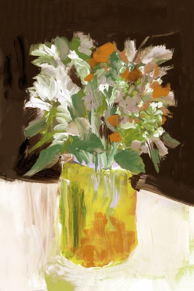 Kleurrijk bloemenboeket door cartissi