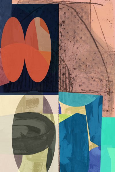 Levendige geometrische abstracte kunst door cartissi